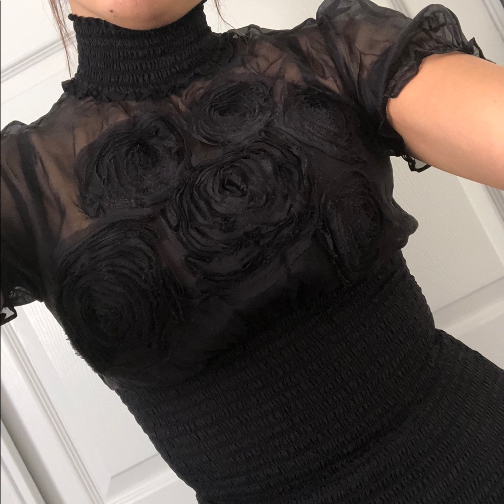 Bebe Silk Flower Top